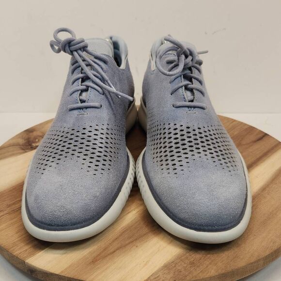 Cole Haan Men's Zerogrand 2 Laser Blue Suede Wingtip Oxford C29219 Size 9 M - Picture 2 of 14